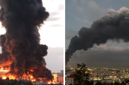 مصنع في الخليل يتعرض لحريق هائل والجهود مستمرة للإخماد