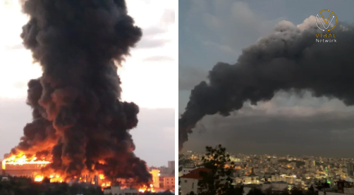 مصنع في الخليل يتعرض لحريق هائل والجهود مستمرة للإخماد