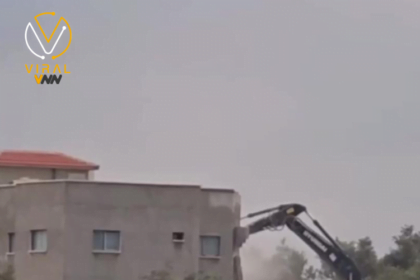 عملية هدم منازل في بلدة عزون بواسطة الاحتلال