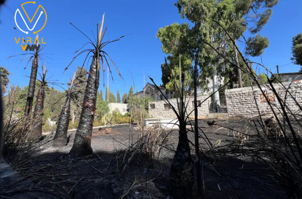 حريق يجتاح أجزاء من حديقة 'بيت الشرق' في القدس