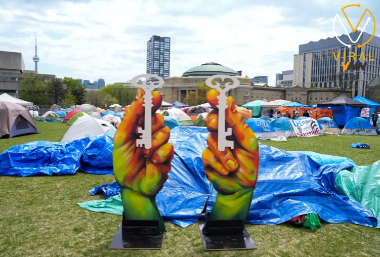 ختام احتجاج أنصار الفلسطينيين بجامعة تورنتو