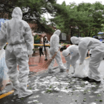 هبوط بالون قمامة على المجمع الرئاسي بكوريا الجنوبية