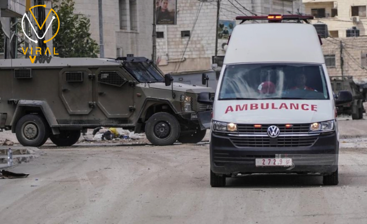 جنود الاحتلال يعتدون على مسعفين في جنين