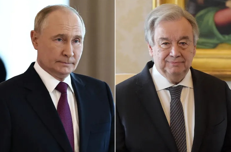 أول لقاء بين بوتين وغوتيريش منذ عامين