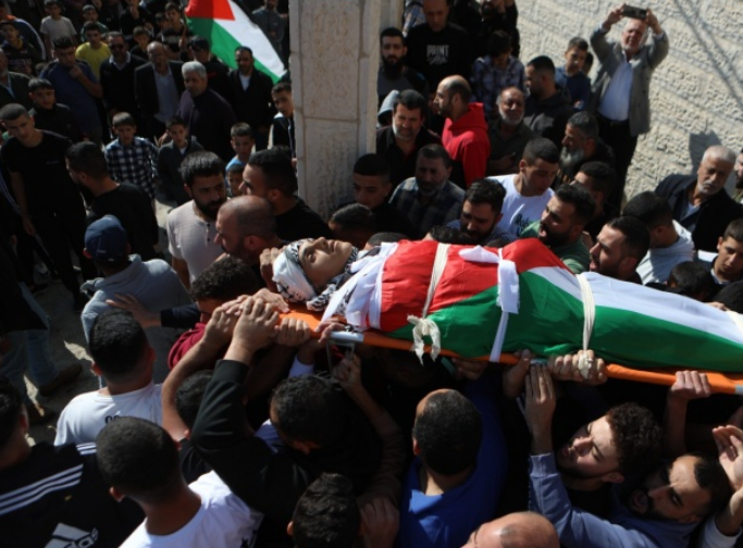 تشييع جنازة الشهيد الطفل ناجي البابا في حلحول