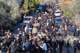 تشييع جثامين الشهداء الأربعة في مخيم طولكرم