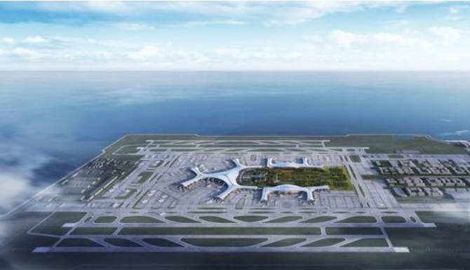 الصين تشيد أكبر مطار في العالم فوق جزيرة صناعية