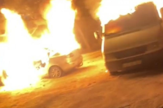 حرق المستوطنين لممتلكات المدنيين في سنجل شمال رام الله